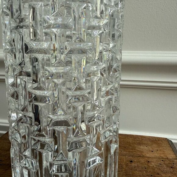 Vintage Art Glass Crystal Vase by Jiri Repasek Union 1970 10” - Picture 7 of 11